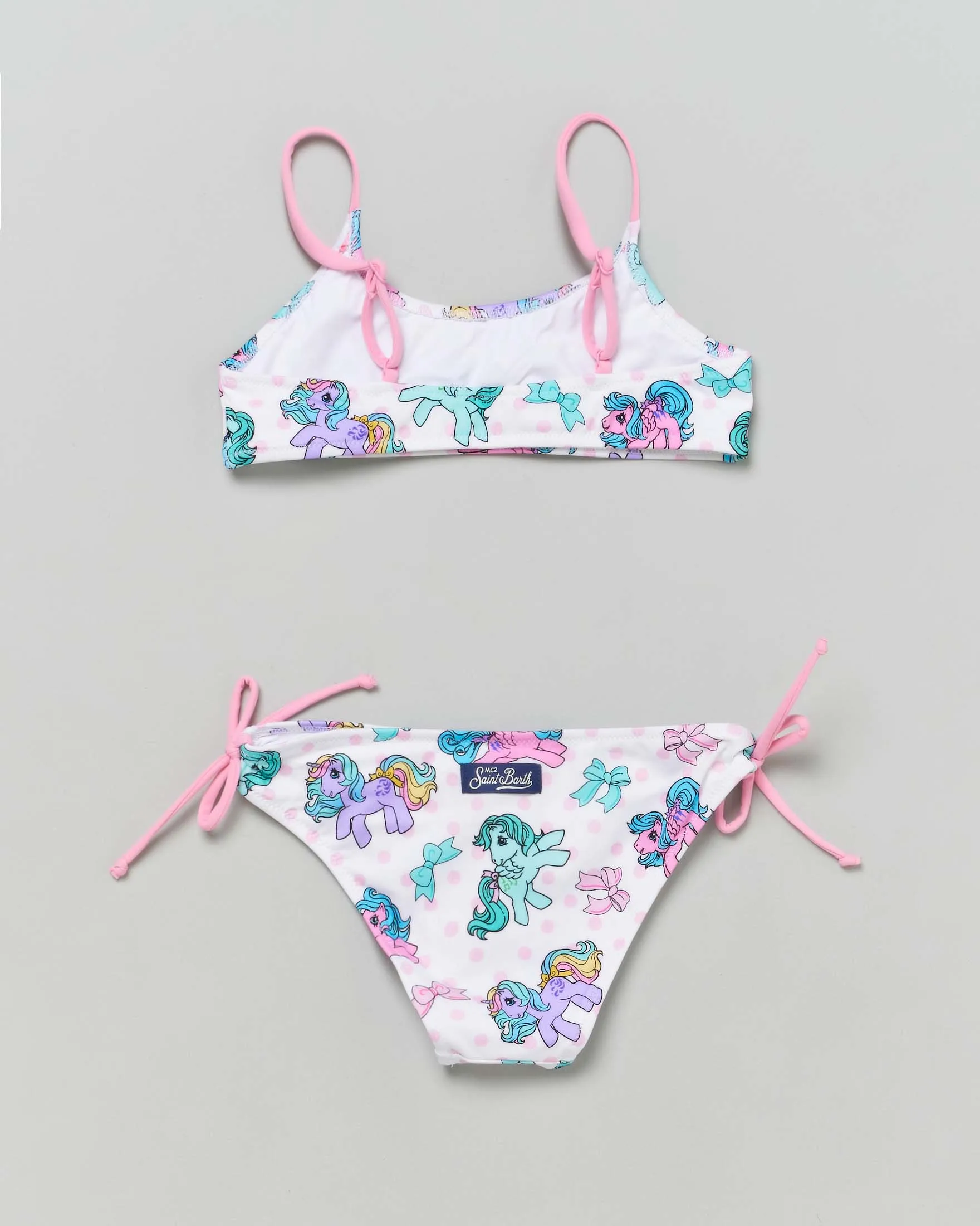Bikini Jaiden a bralette rosa con stampa My Little Pony 2-6 anni