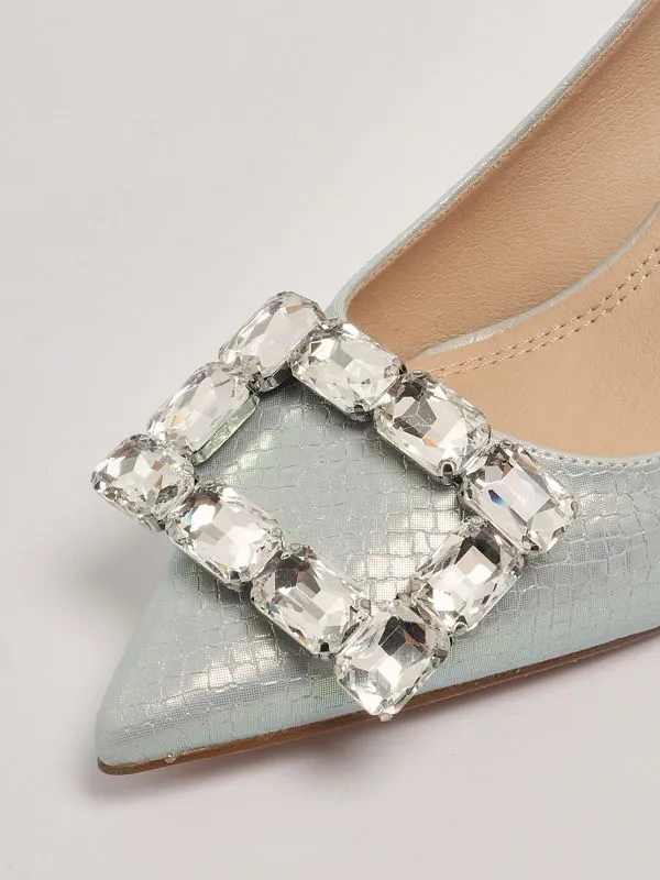 Decollete donna Twentyfourhaitch laminata Argento
