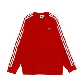 Felpa Girocollo Uomo 3-stripes Crew Scarlet