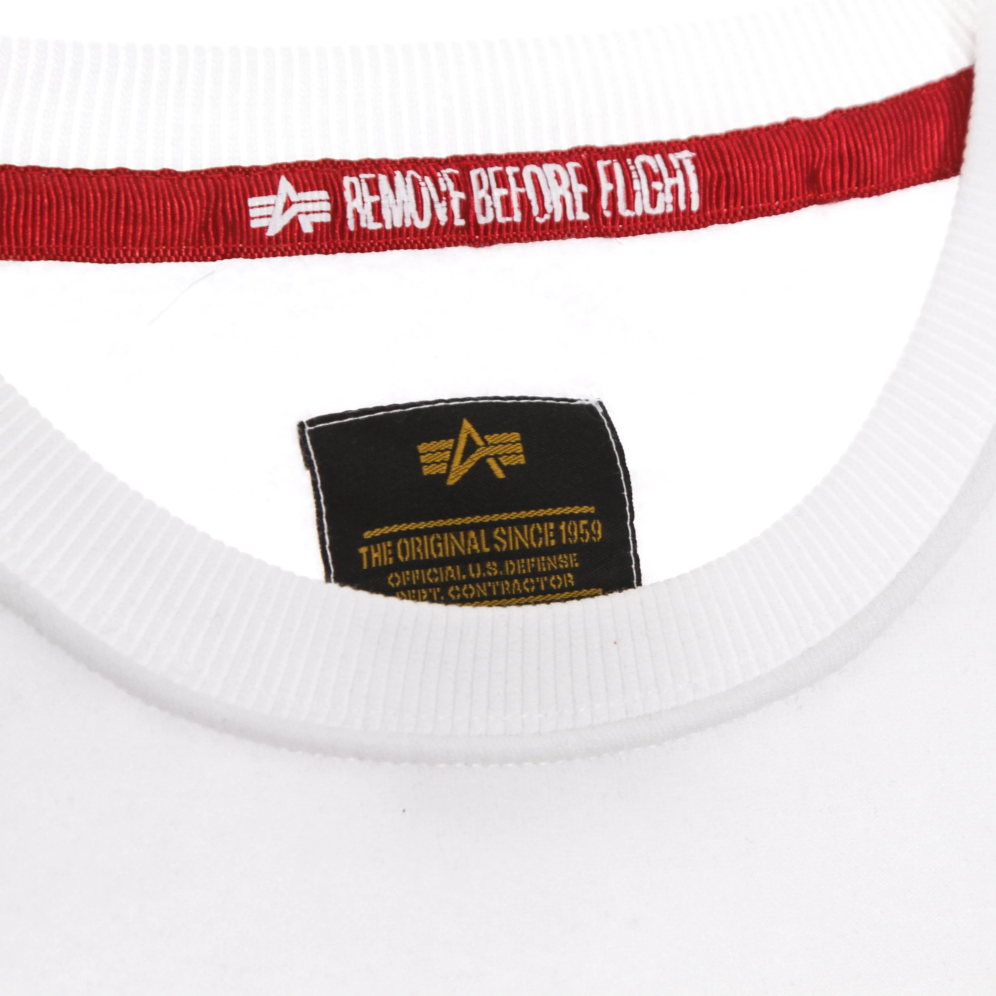 Felpa Girocollo Uomo Nasa Reflective Sweater White