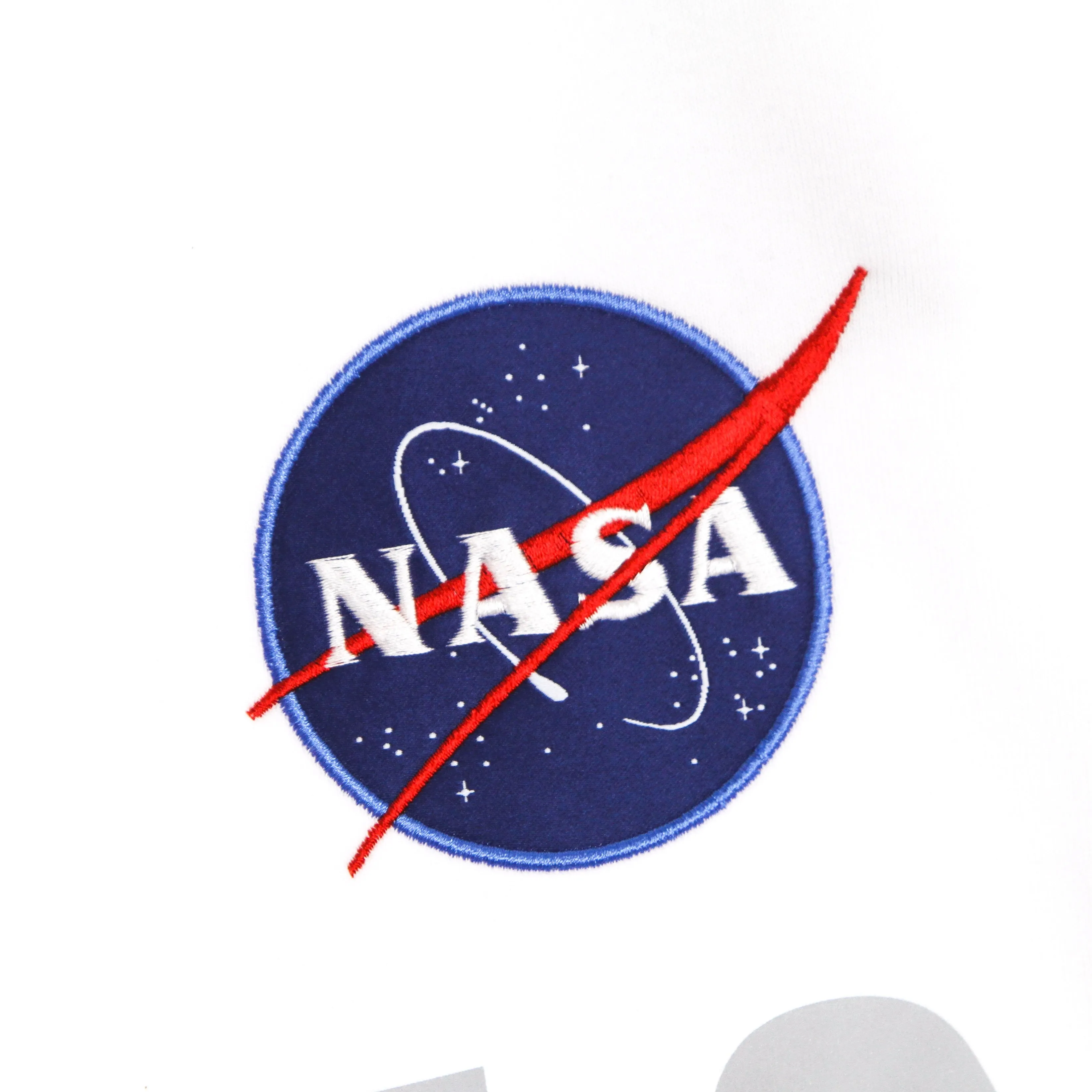 Felpa Girocollo Uomo Nasa Reflective Sweater White