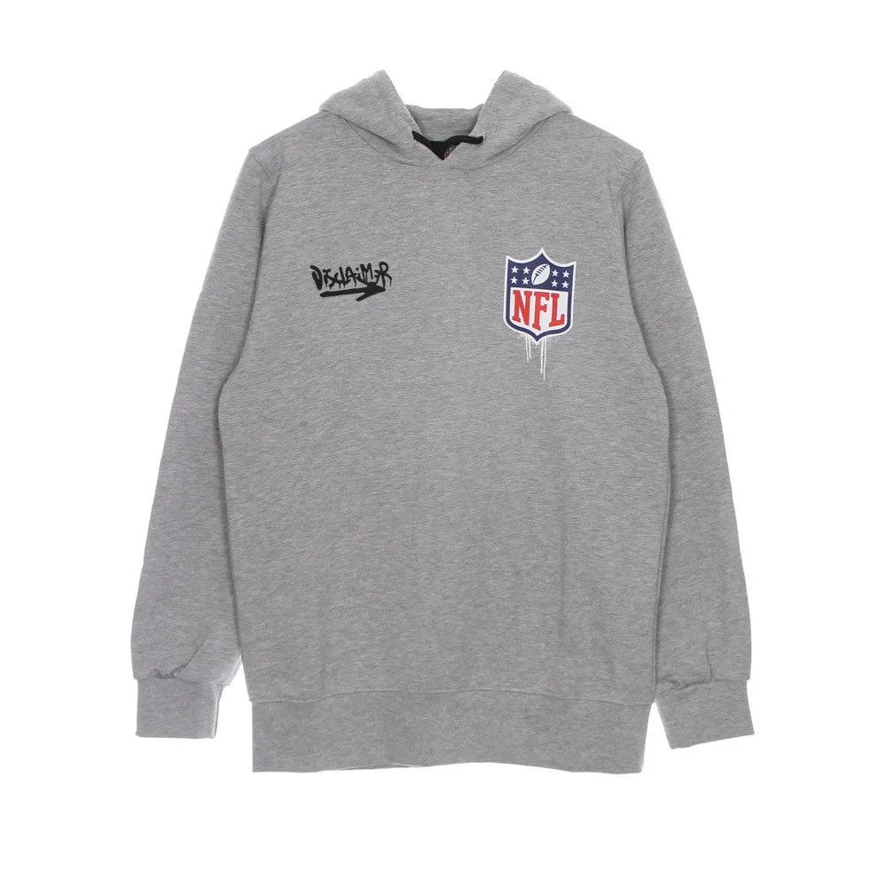 Felpa Leggera Cappuccio Uomo Logo Hoodie X Nfl Light Grey Melange
