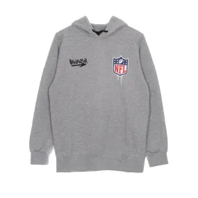 Felpa Leggera Cappuccio Uomo Logo Hoodie X Nfl Light Grey Melange