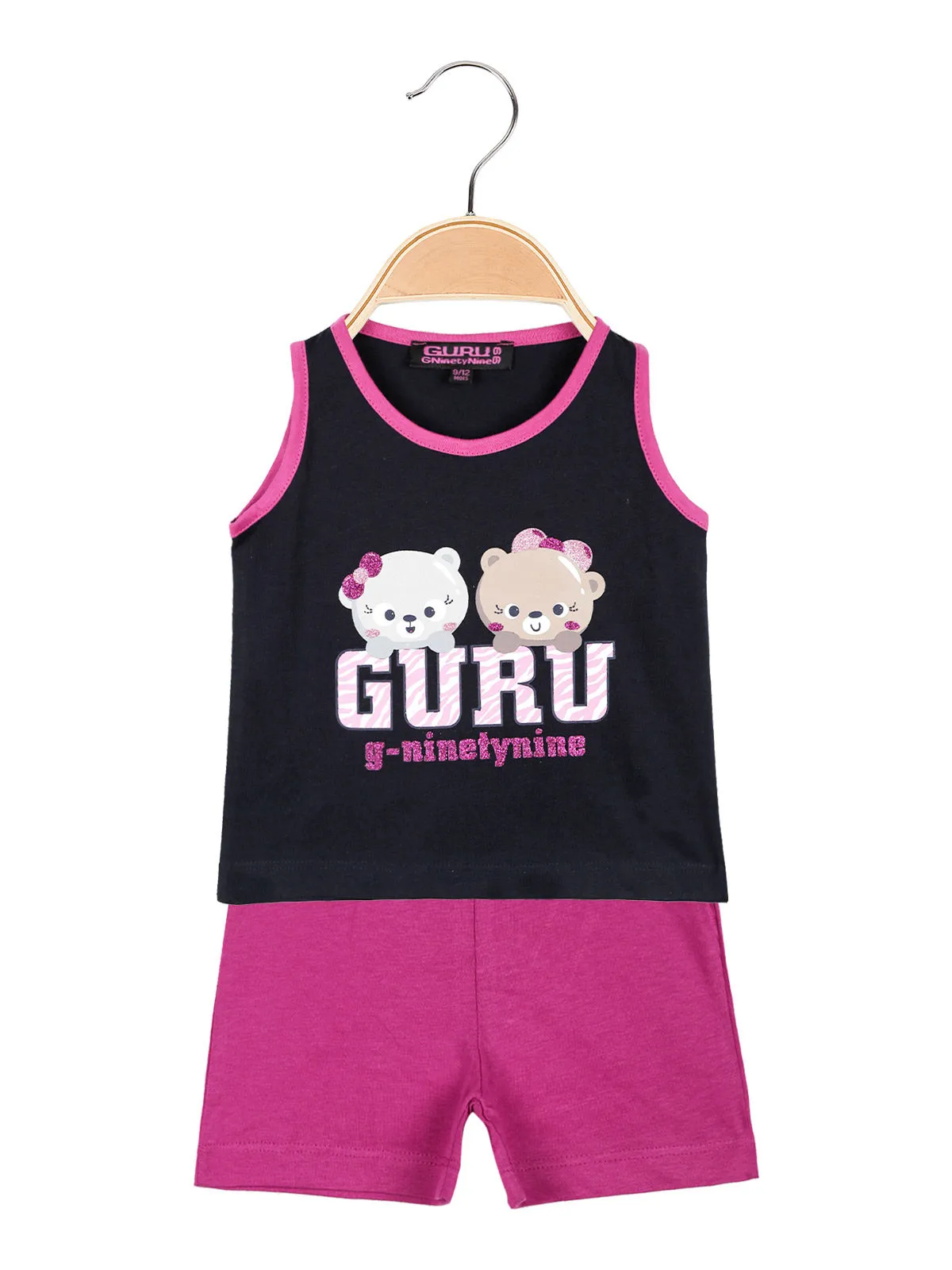 Guru Combinaison courte en coton pour bébé fille