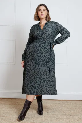 Live Unlimited Animal Print Button Through Shirt Dress    
