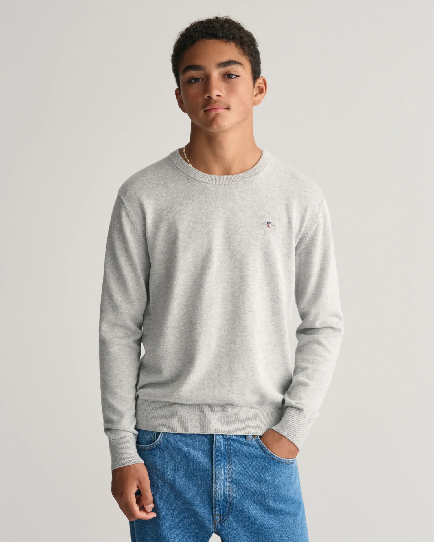 Maglia girocollo in cotone Classic Shield Teens
