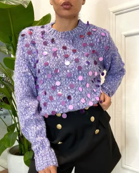MAGLIA PAILLETTES 631 lilla
