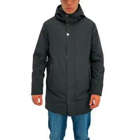 MarKup Giubbotto Uomo, Cappuccio, Zip, Impermeabile, Nero