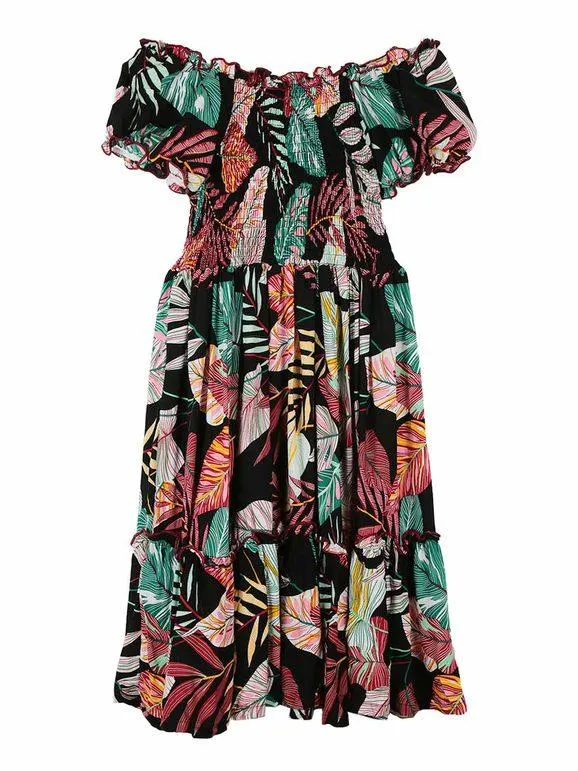 Miss Brum Robe petite fille en coton à manches courtes