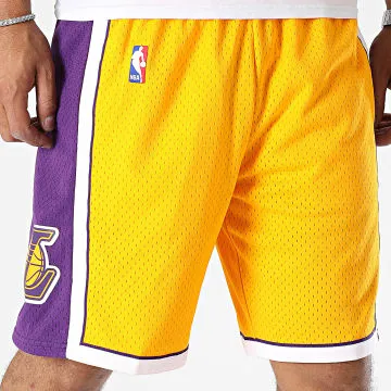 Pantaloncini da jogging Los Angeles Lakers SMHCP190757 Giallo Viola
