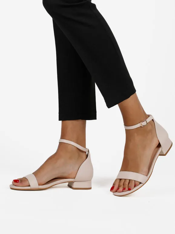 Sissi Miss Sandales plates pour femme à talon recouvert